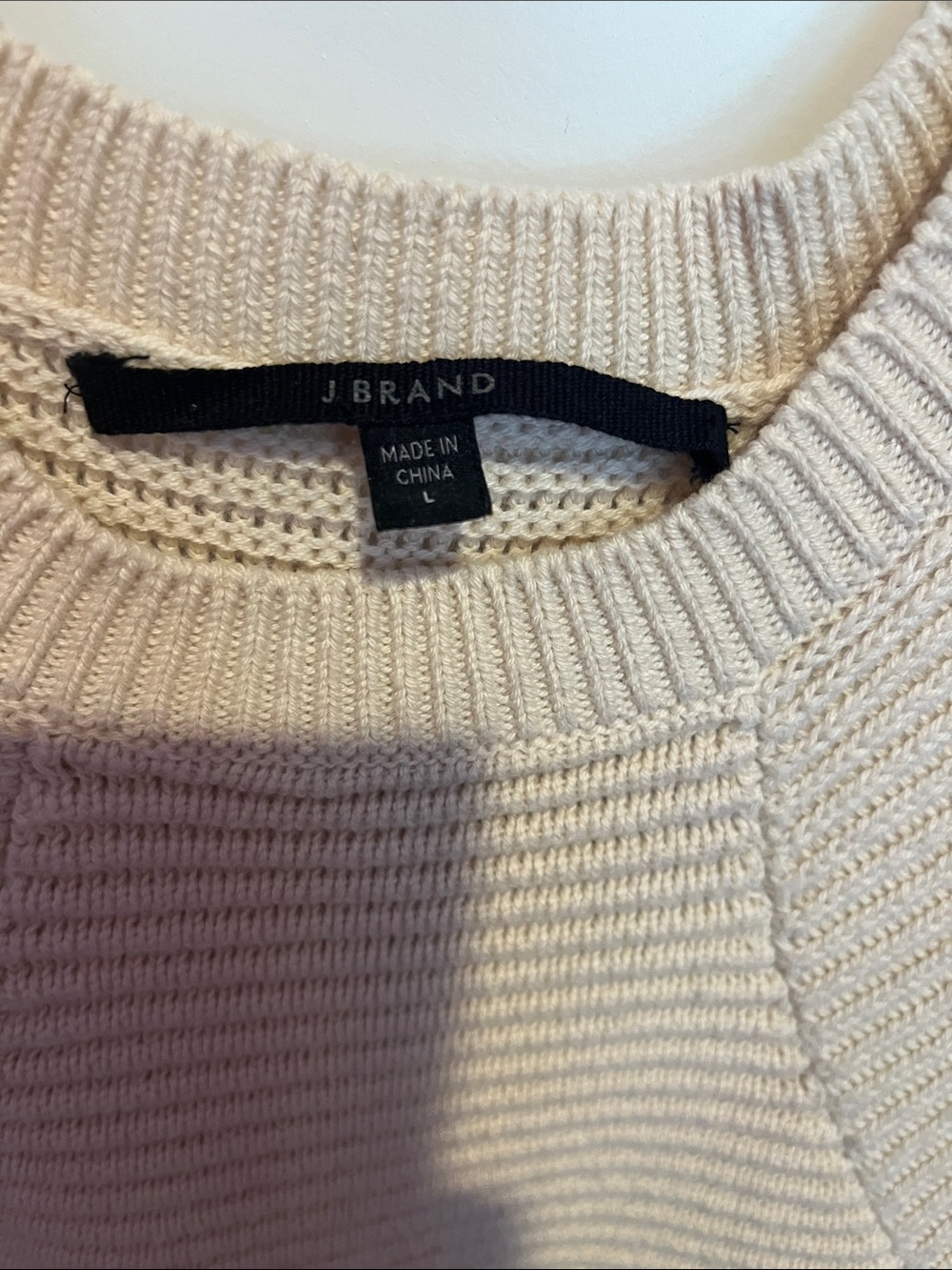 J Brand Cream Ribbed Knit Racerback Tank - Picture 2 of 3